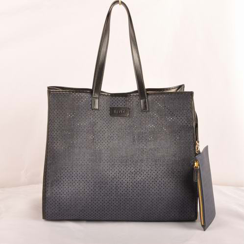 F2543 Fendi Punch Saffiiano Pelle Borsa a tracolla F2543 Blu Scuro